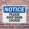 Signmission Please Keep Door Locked, 14 in W x Rectangle, Plastic OS-2PACK-NS-P-1014-L-17470 - alternate 3